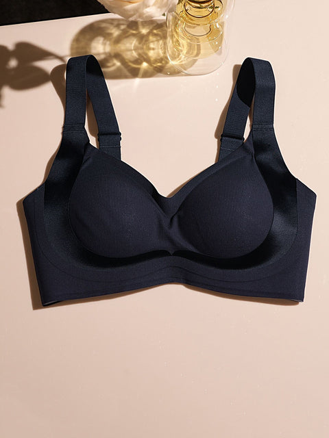 Women Spring Casual Pure Color Push-up Bra