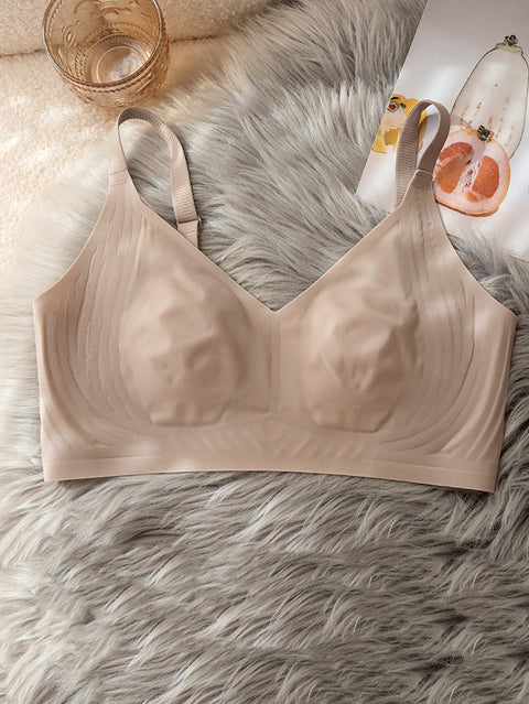 Women Summer Casual With Bra Pad Pure Color Bar