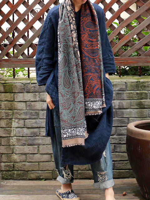 Dámský šátek Vintage Ethnic Spliced Shawl