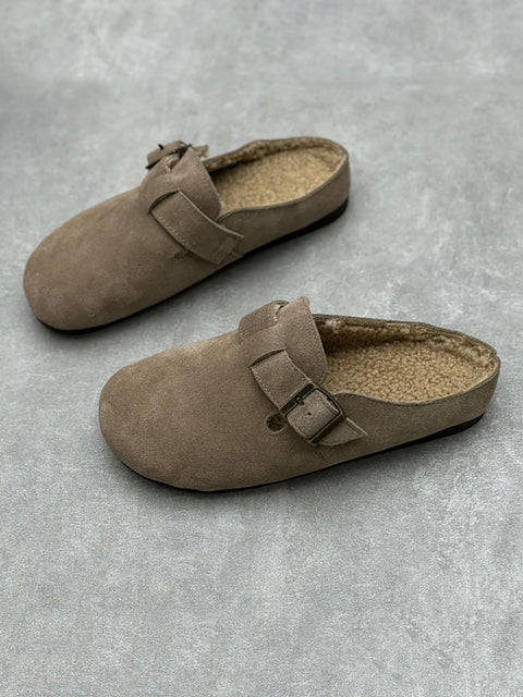 Dámské pantofle Birkenstock z pravé kůže s fleecovou podšívkou