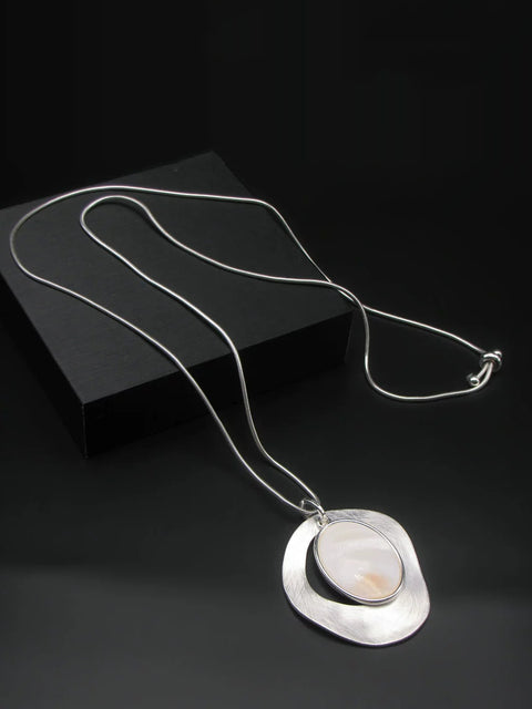 Fashion Irregular Alloy Shell Pendant Long Necklace